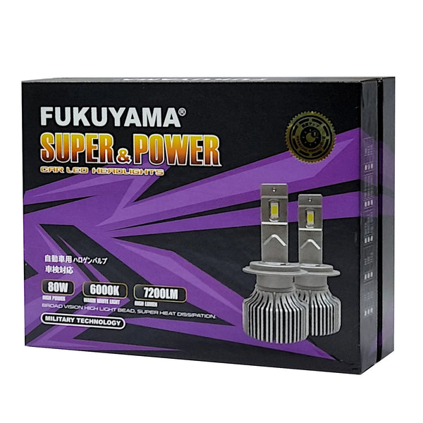 80W FUKUYAMA Car Headlight Led Bulbs Can bus 12V 6000K CSV LED